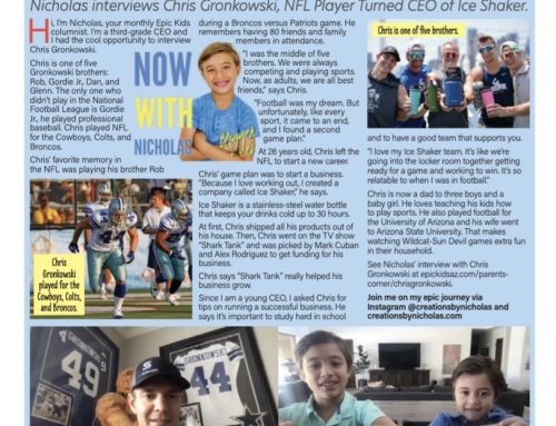 Talking Shop: Third-Grader Nicholas Bubeck Interviews Chris Gronkowski, NFL Player Turned CEO of Ice Shaker