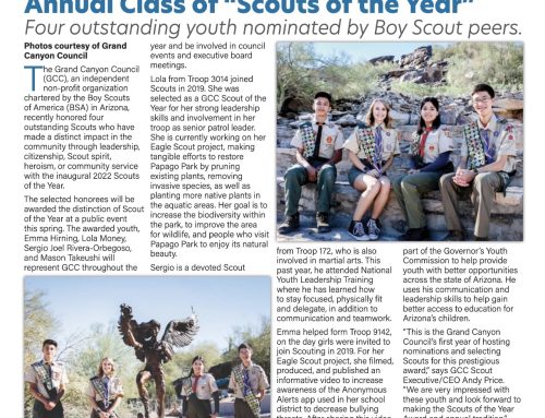 Grand Canyon Council Presents the First Annual Class of “Scouts of the Year”