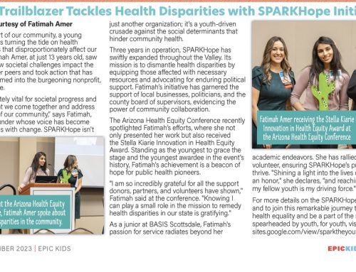 Teen Trailblazer Tackles Health Disparities with SPARKHope Initiative